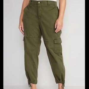 Old Navy High-Waisted Balloon Cargo Pants Green 2X